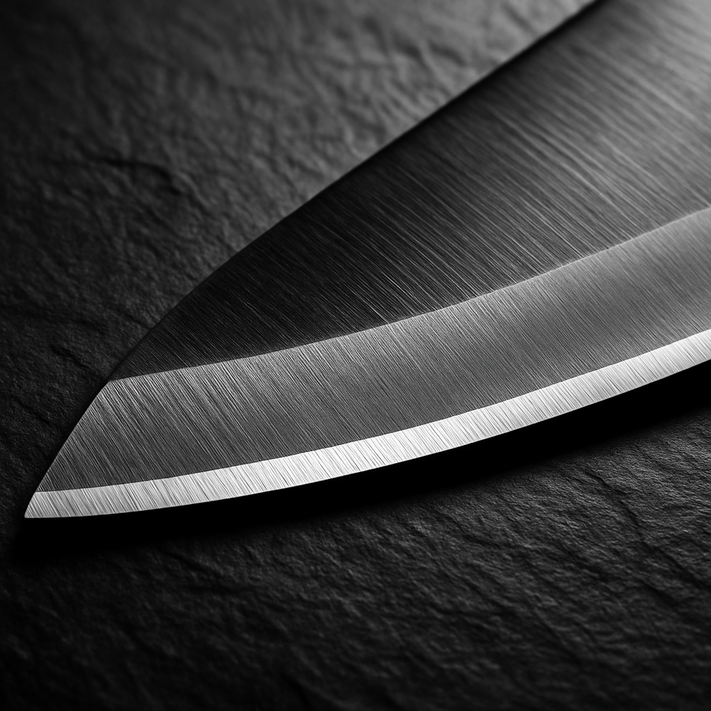 Japanese Santoku before sharpening